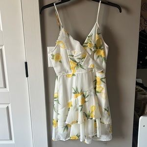 Cute white ruffle dress